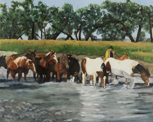 The Ole' Watering Hole by Becky Castleberry